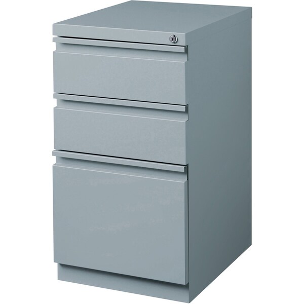 Lorell 15" W 3 Drawer Mobile Bbf Pedestal File , Letter, 20", Platinum, Letter - LLR79135