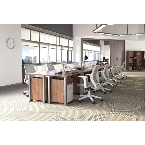Union & Scale 15-1/2 in W 2 Drawer File Cabinets, White/Espresso - UN56968