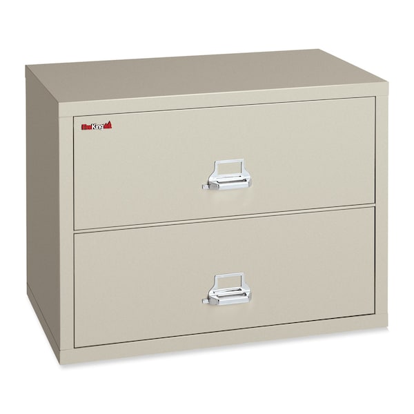 Fireking 38-15/16" W 2 Drawer Fire-Resistant Lateral File Cabinet, Parchment, Letter/Legal - 2-4422-CPA