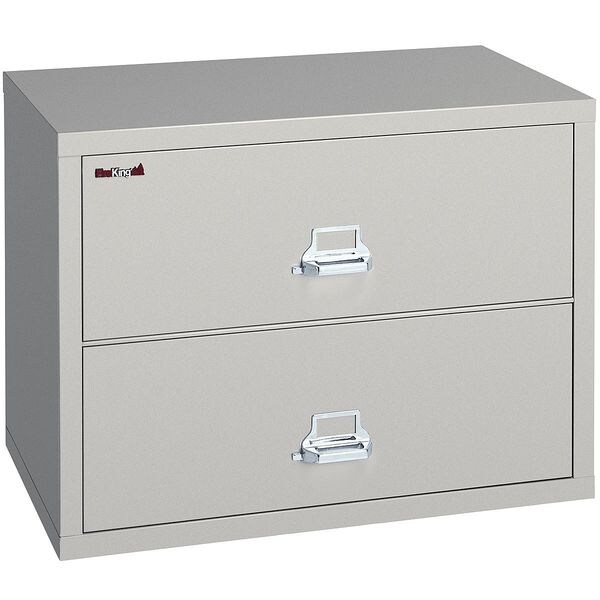 Fireking 38-15/16" W 2 Drawer Fire-Resistant Lateral File Cabinet, Parchment, Letter/Legal - 2-4422-CPA