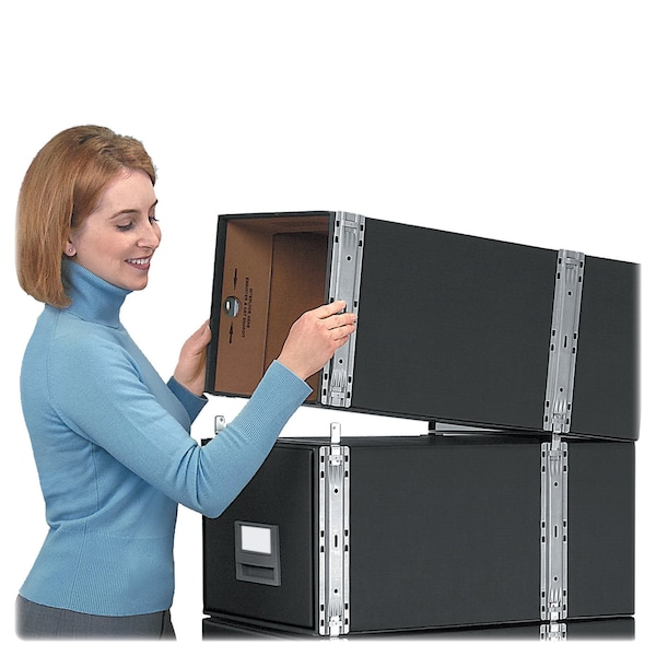 Bankers Box 16.88" W Bankers Box Metal Base, Legal, Black, Black - 15602
