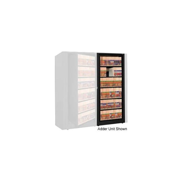Datum Filing Systems Rotary File Cabinet Adder Unit, Legal, 5 Shelves, Black - XLG-A6-T25