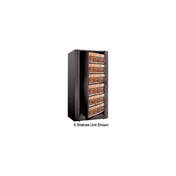 Datum Filing Systems Rotary File Cabinet Starter Unit, Letter, 3 Shelves, Black - XLT-S4-T25