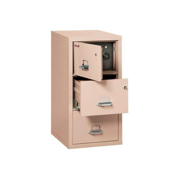 Fire King Fireking Fireproof 3 Drawer Vertical Safe-In-File Legal 20-13/16"Wx31-9/16"Dx40-1/4"H Champagne - 3-2131-CCHSF