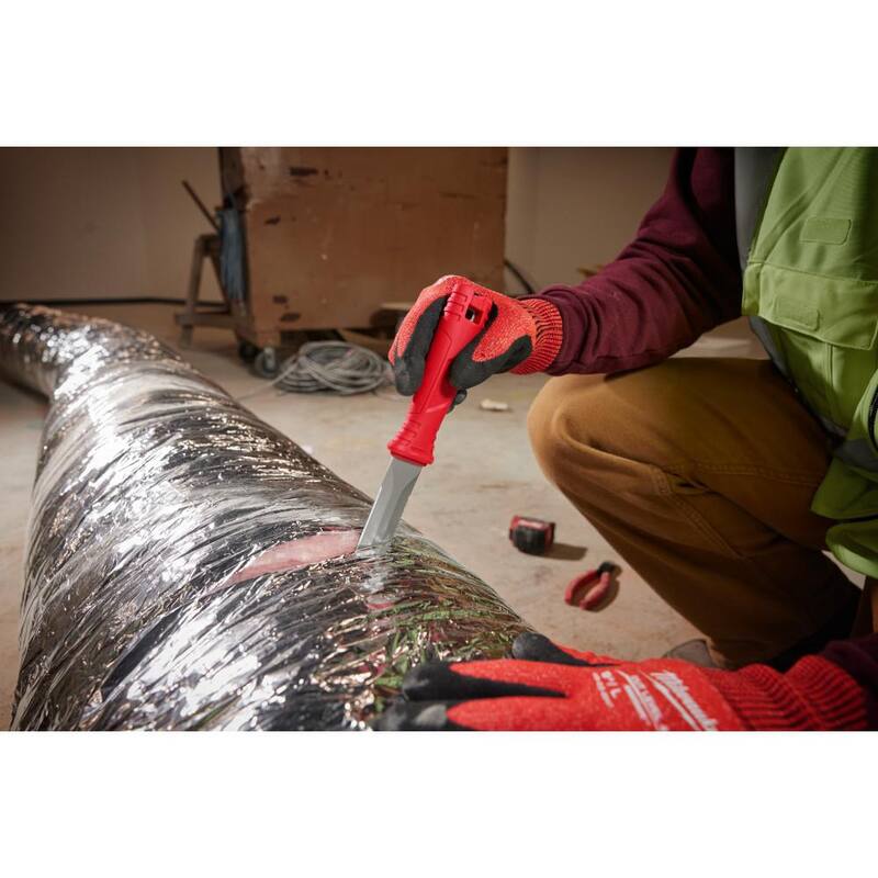 Milwaukee Duct Knife with 5.5 in. Blade and Sheath - 48-22-1927