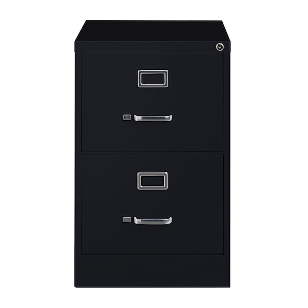 Hirsh 18" W 2 Drawer Vertical File Cabinet, Black, Legal - 14419
