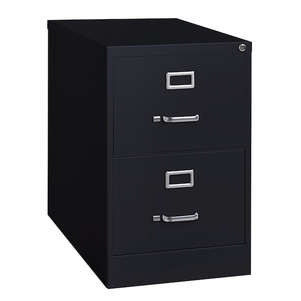 Hirsh 18" W 2 Drawer Vertical File Cabinet, Black, Legal - 14419