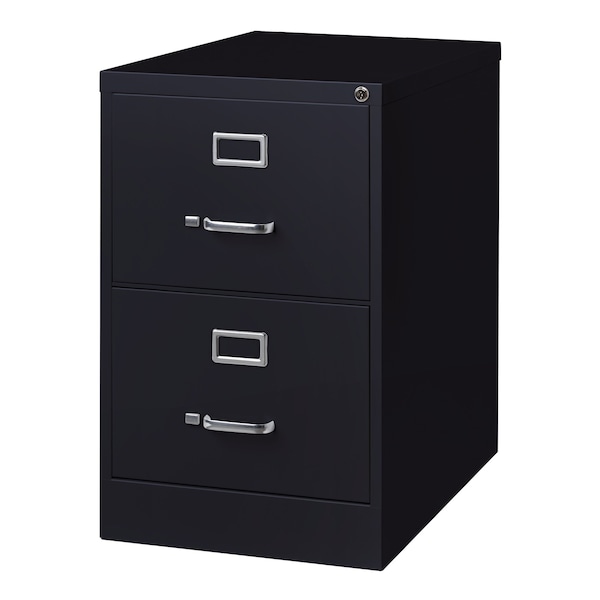 Hirsh 18" W 2 Drawer Vertical File Cabinet, Black, Legal - 14419