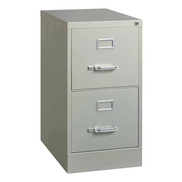 Hirsh 15 in W 2 Drawer Vertical File Cabinet, Light Gray, Letter - 22732