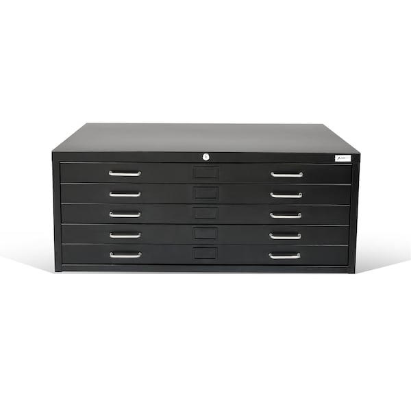 Adiroffice 5-Drawer Flat Large Document and Blueprint File Cabinet in Black - ADIOF500-01-MK