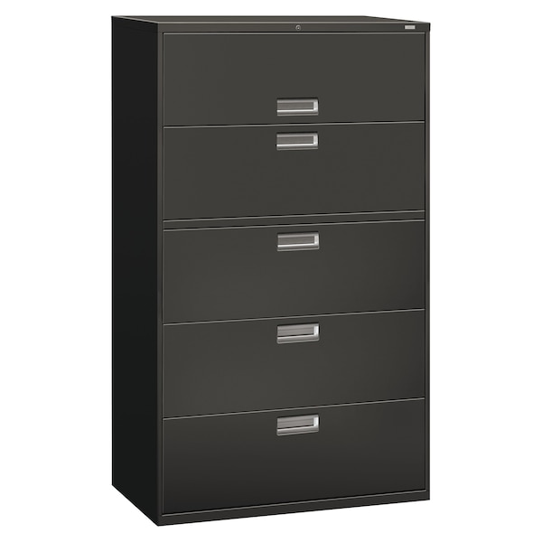 Hon 42" W 5 Drawer File Cabinet, Charcoal, A4/Legal/Letter - H695.L.S