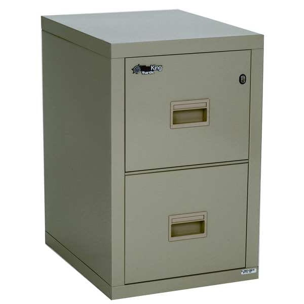 Fireking 17-3/4" W 2 Drawer Fire-Resistant Vertical File Cabinet, Parchment - 2R1822-CPA