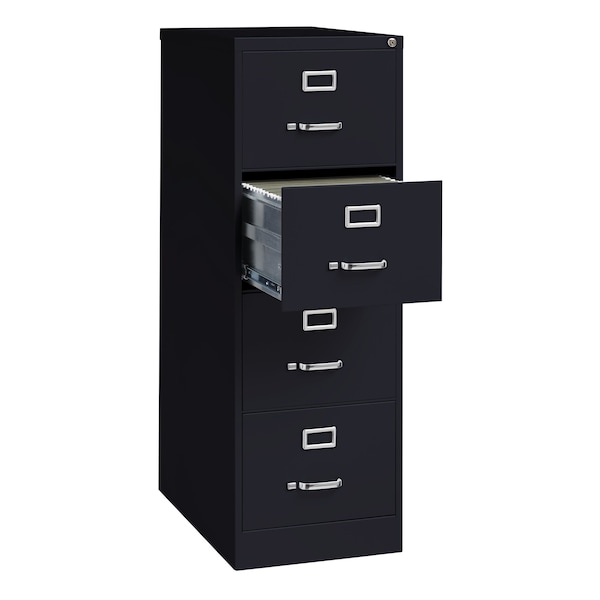 Hirsh 18" W 4 Drawer Vertical File Cabinet, Black, Legal - 16702