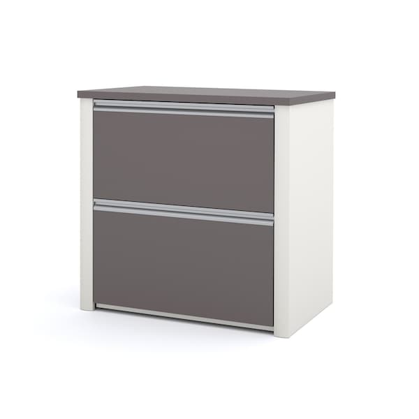 Bestar Connexion 31W 30 in Lateral File Cabinet, Slate & Sandstone - 93631-1159