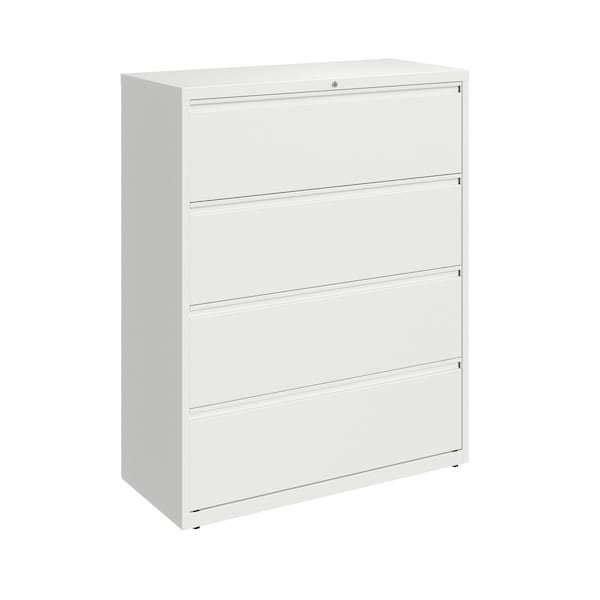 Hirsh 4 Drawer Lateral File Cabinet, White, A4/Legal/Letter - 23706