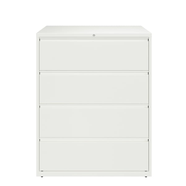 Hirsh 4 Drawer Lateral File Cabinet, White, A4/Legal/Letter - 23706