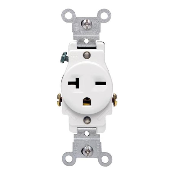 Leviton Leviton Mfg S02-05821-WSP White Commercial Grade Straight Blade Single Receptacl - S02-05821-WSP