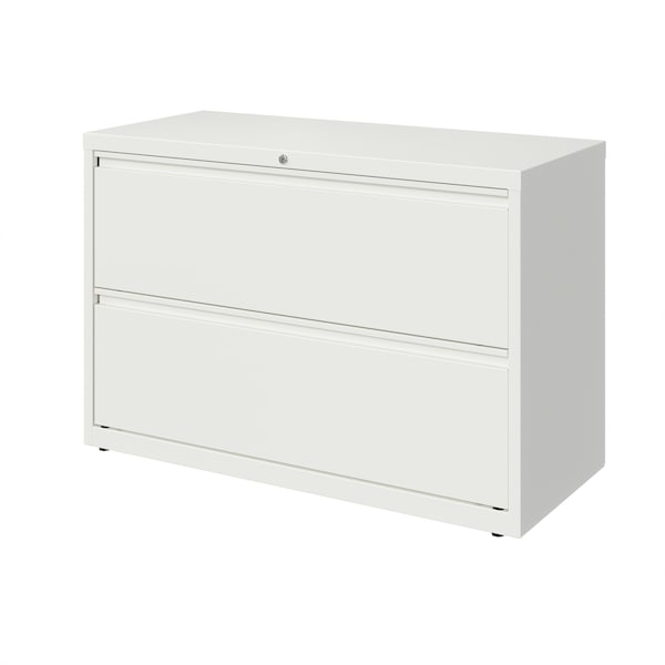 Hirsh 2 Drawer Lateral File Cabinet, White, A4/Legal/Letter - 23704