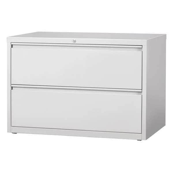 Hirsh 42" W 2 Drawer Lateral File Cabinet, Light Gray, A4/Legal/Letter - 17458