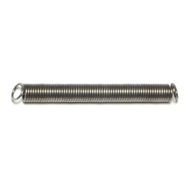 Midwest Fastener 1/4" x .032" x 2-7/16" x.032 WG Steel Extension Springs 6PK - 18518