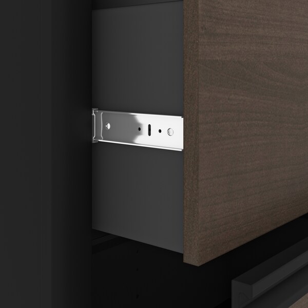 Bestar Connexion 30" Lateral File, Antigua/Black - 93631-000052