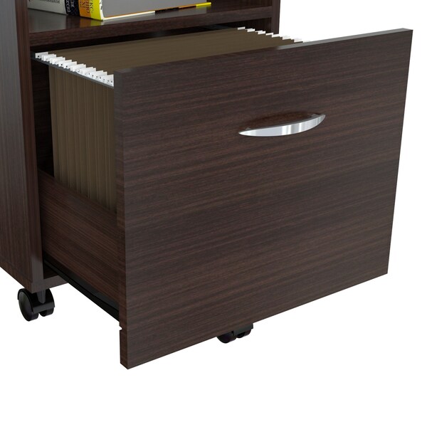 Inval File Cabinet 15.75 in W x 15.75 in D x 22.99 in H in Espresso - AR-1LTR