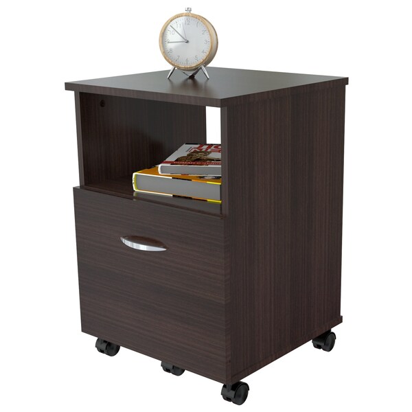 Inval File Cabinet 15.75 in W x 15.75 in D x 22.99 in H in Espresso - AR-1LTR