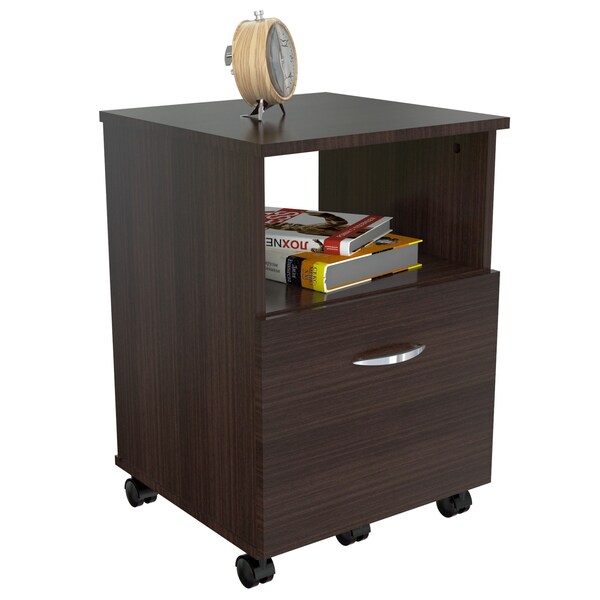 Inval File Cabinet 15.75 in W x 15.75 in D x 22.99 in H in Espresso - AR-1LTR