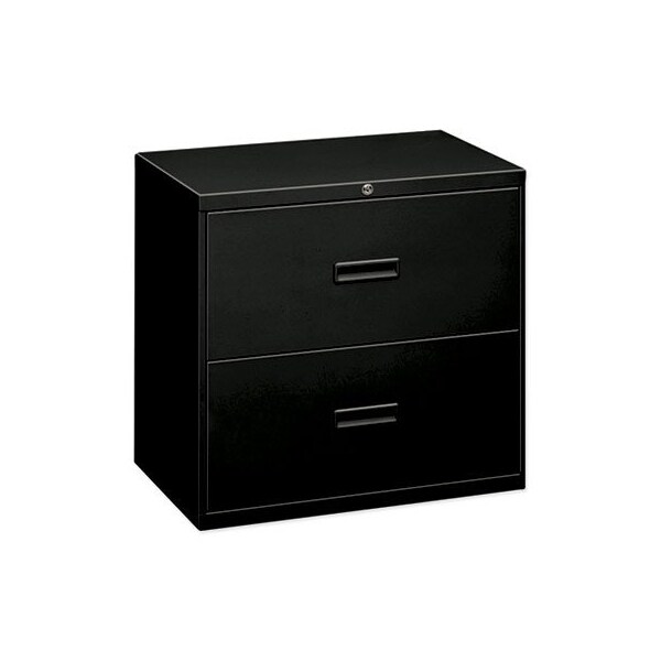 Hon HON, 400 SERIES TWO-DRAWER LATERAL FILE, 30W X 18D X 28H, BLACK - 432LP