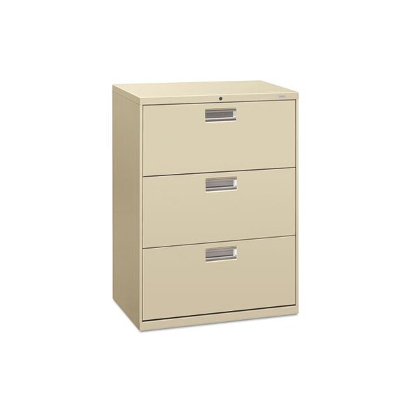 Hon HON, 600 SERIES THREE-DRAWER LATERAL FILE, 30W X 18D X 39.13H, PUTTY - 673LL