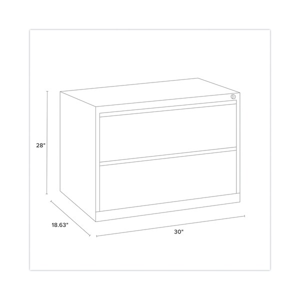 Hirsh Industries 30 in W 2 Drawer File Cabinets, Black, Legal; Letter; A4 - 14971