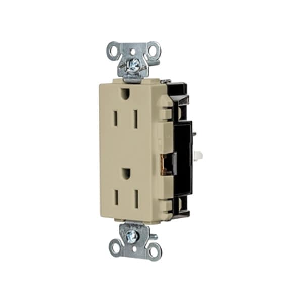 Hubbell Receptacle, 1/2 hp, 125V AC, NEMA 5-15R - DR15STI
