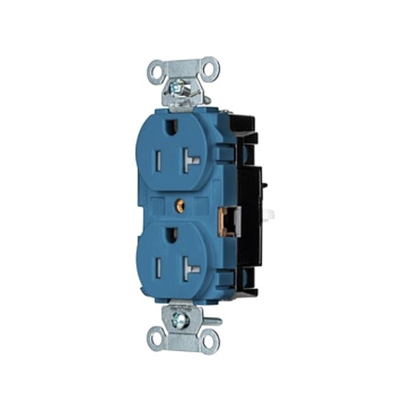 Hubbell Receptacle, 1 hp, 125V AC, NEMA 5-20R - BR20STBLTR
