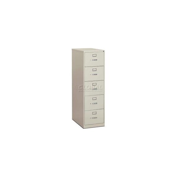 Hon HON - 310 Series 5 Drawer Vertical File 26-1/2"D Legal Light Gray - HON315CPQ