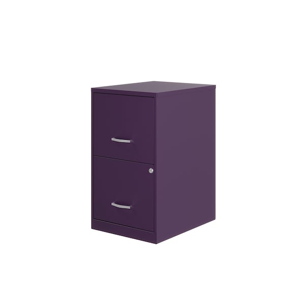 Space Solutions 14.25 in W 2 Drawer Vertical File Cabinet, Midnight Purple - 25273