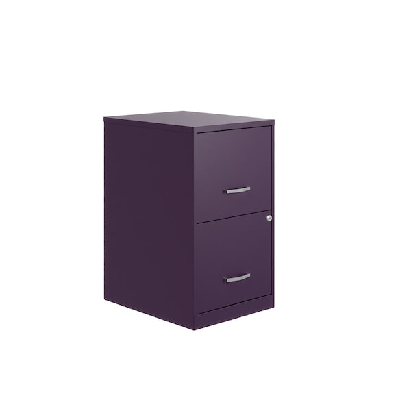 Space Solutions 14.25 in W 2 Drawer Vertical File Cabinet, Midnight Purple - 25273