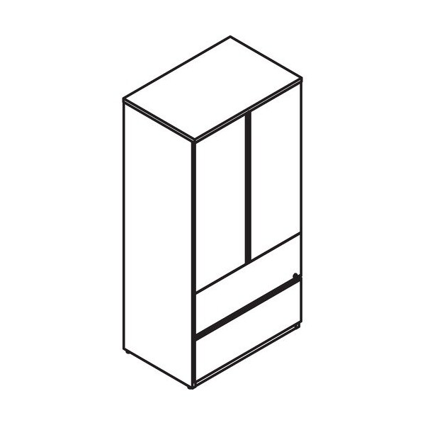 Groupe Lacasse Storage Unit, SS Handle, 36inWx20inDx65inH, Niagara - LAS4X203665LFBA