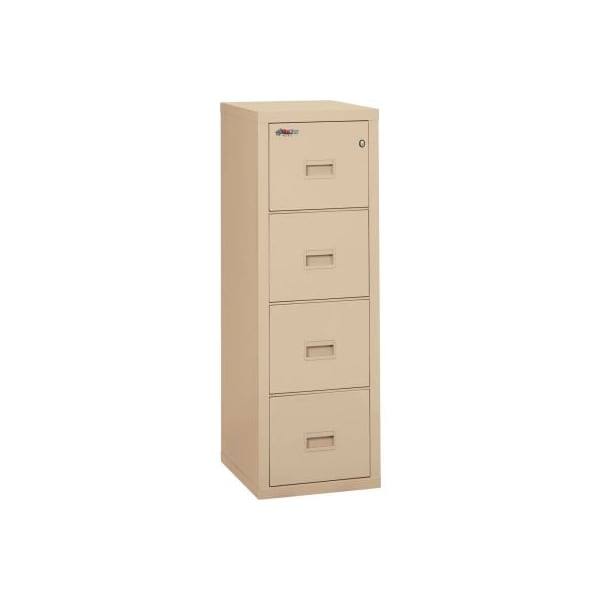 Fire King Fireking Fireproof 4 Drawer Vertical File Cabinet Legal-Letter 17-3/4"Wx22-1/8"Dx52-3/4"H Black - 4R1822-CBL