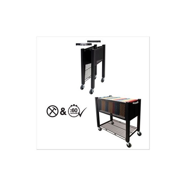 Advantus Vertiflex, INSTACART FILE CART, 14.25W X 28.5D X 27.75H, BLACK - VF53000