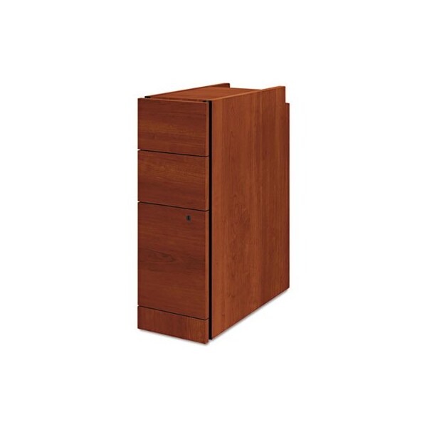 Hon O, NARROW BOX/BOX/FILE PEDESTAL FOR 10500/10700 SERIES SHELLS, 9.5W X 22.75D X 28H, COGNAC - 105093CO