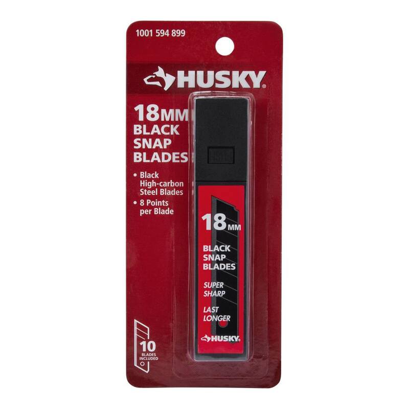 Husky 18 mm Black Steel Snap Blades (10-Pack) - K7B-HUS