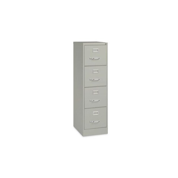 Hirsh Industries Space Solutions Vertical Letter File Cabinet, 4 Letter-Size File Drawers, Light Gray, 15 x 22 x 52 - 22733