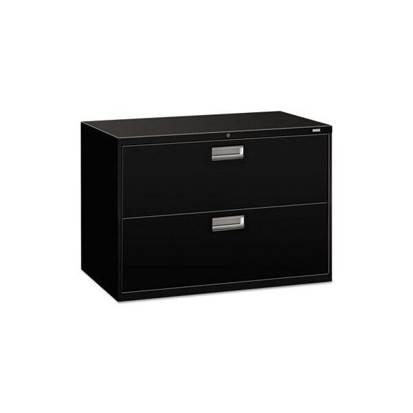 Hon HON, 600 SERIES TWO-DRAWER LATERAL FILE, 42W X 18D X 28H, BLACK - 692LP