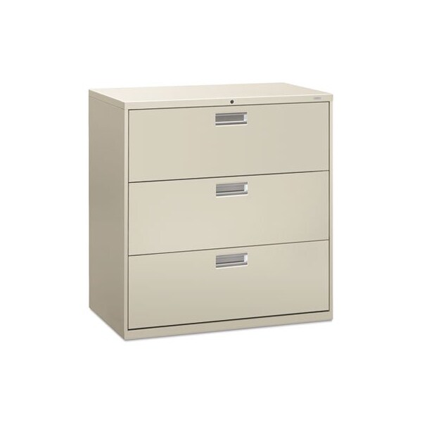 Hon HON, 600 SERIES THREE-DRAWER LATERAL FILE, 42W X 18D X 39.13H, LIGHT GRAY - 693LQ