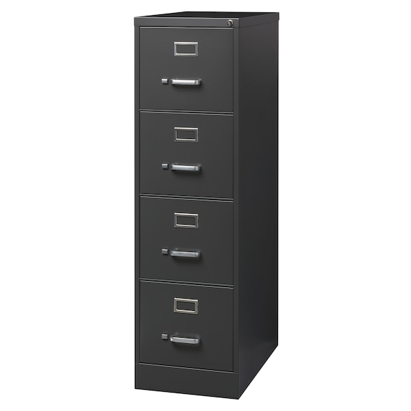 Hirsh 15 in W 4 Drawer Vertical File Cabinet, Charcoal, Letter - 24067