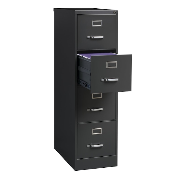 Hirsh 15 in W 4 Drawer Vertical File Cabinet, Charcoal, Letter - 24067
