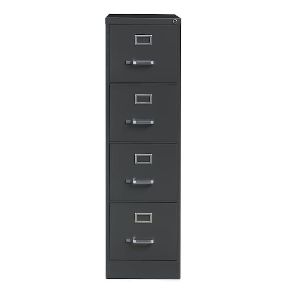 Hirsh 15 in W 4 Drawer Vertical File Cabinet, Charcoal, Letter - 24067