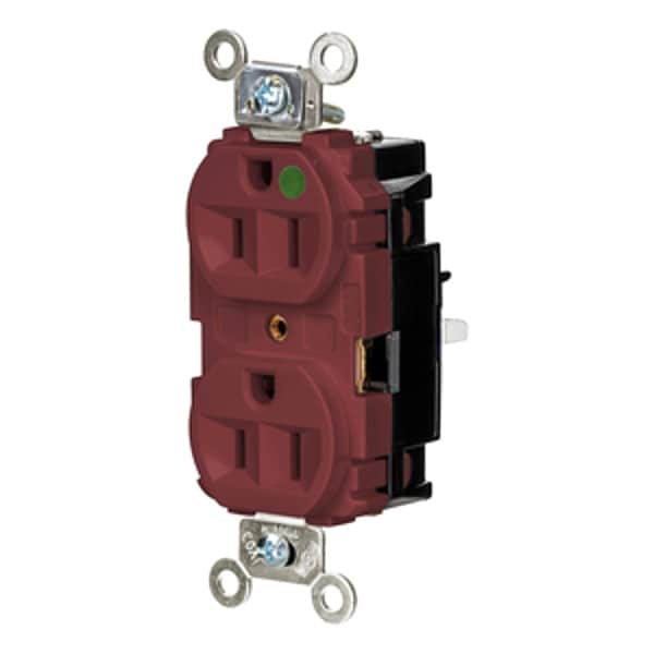 Hubbell Receptacle, 1/2 hp, 125V AC, NEMA 5-15R - HBL8200STR