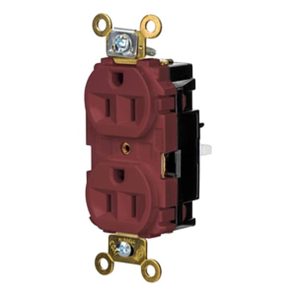 Hubbell Receptacle, 1/2 hp, 125V AC, NEMA 5-15R - HBL5262STR