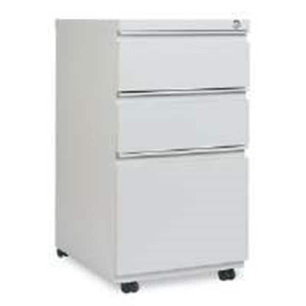 Fine-Line ALEPB532819LG Three Drawer Mobile Pedestal File With Full Length Pull Gray - FI2498707